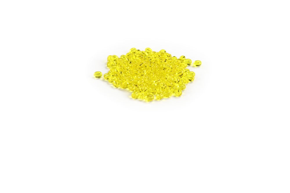 Yellow Oval Glass Beads