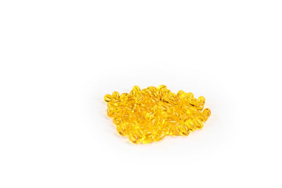 Yellow Drop Glass Beads