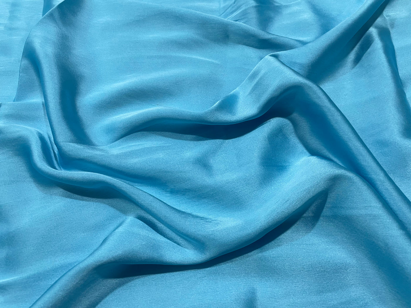 Sky Blue Plain Japan Satin Fabric