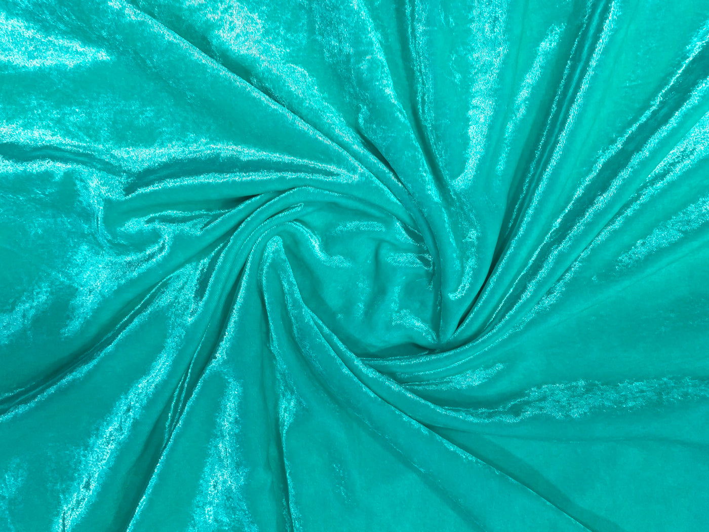 Sea Green Plain Viscose Micro Velvet Fabric