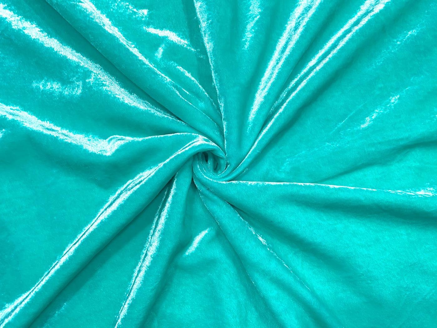 Sea Green Plain Viscose Micro Velvet Fabric