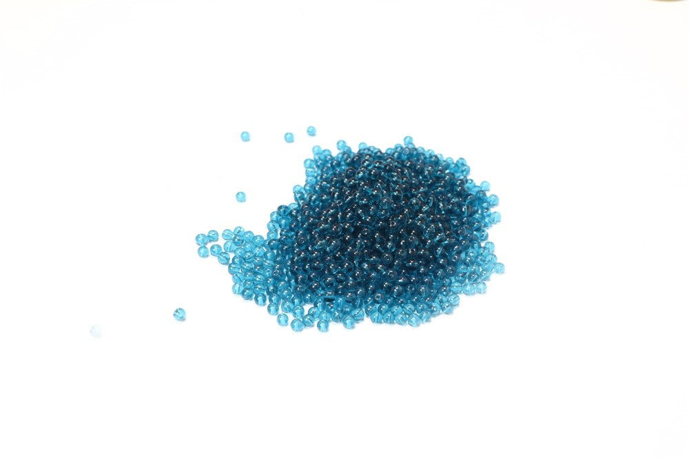 Blue Round Glass Beads