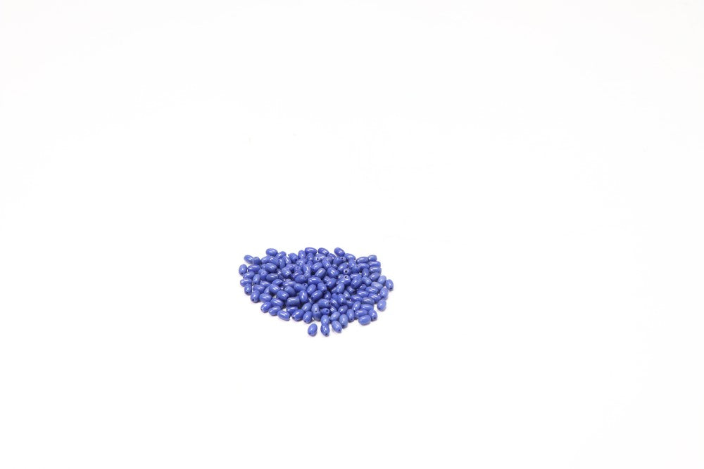 Purple Oval Glass Beads