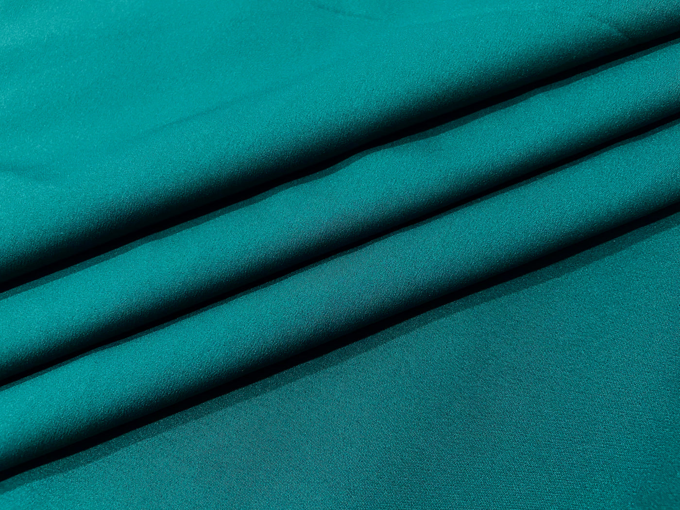 Deep Teal Plain Butter Crepe Fabric