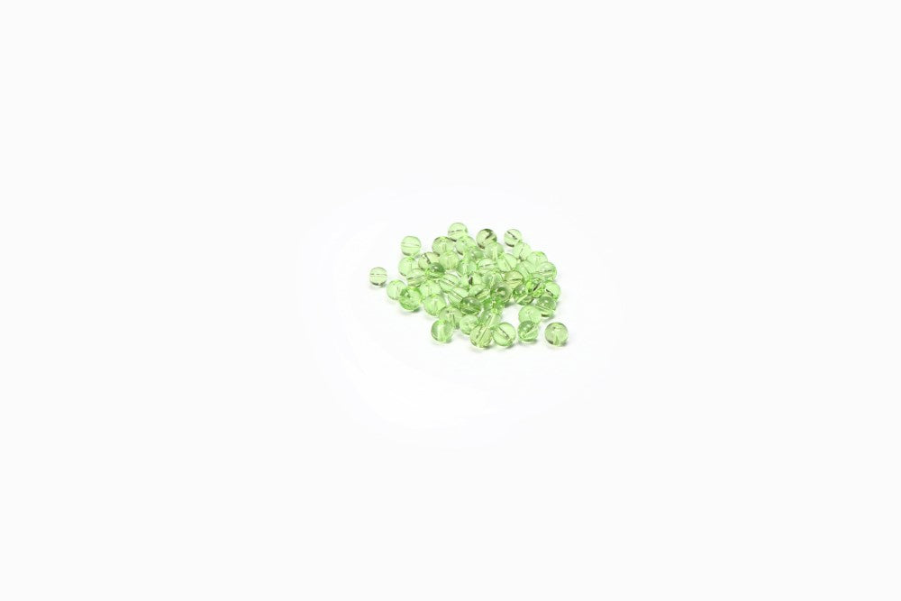 Ligh Green Round Glass Beads
