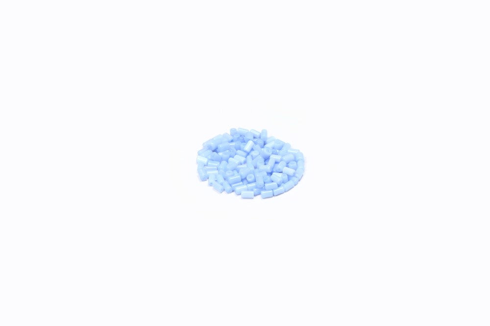 Baby Blue Cylindrical Glass Beads