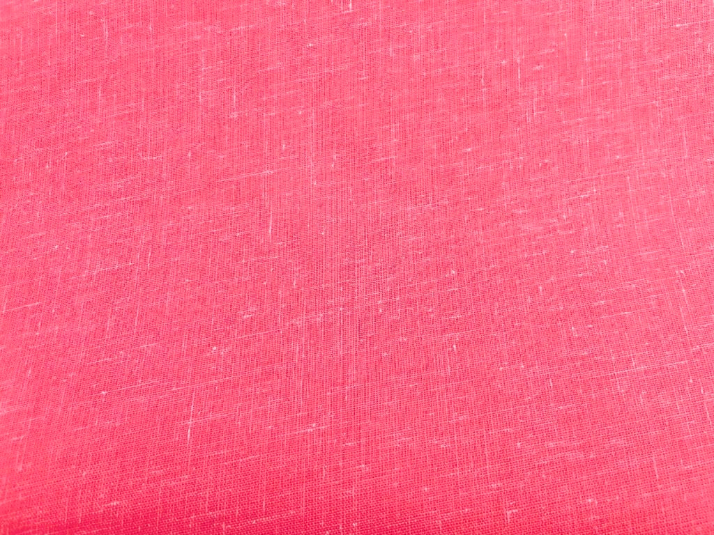 Rose Pink Plain Cotton Linen Fabric