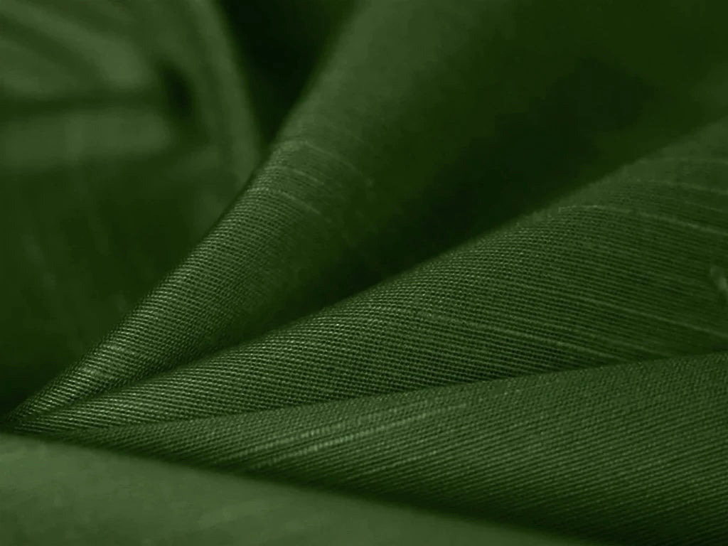 Mehndi Green Plain Bangalore Raw Silk Fabric