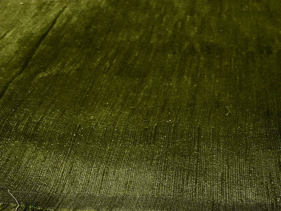 Mehndi Green Plain Bangalore Raw Silk Fabric