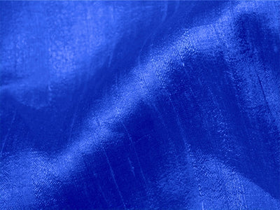 Royal Blue Plain Bangalore Raw Silk Fabric