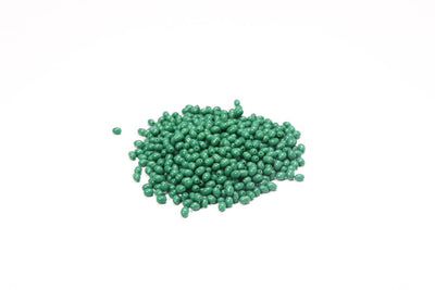 Green Oval Glass Beads