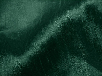 Bottle Green Plain Bangalore Raw Silk Fabric