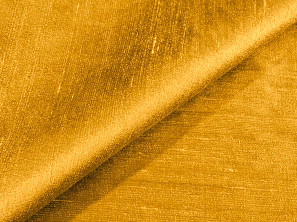 Honey Golden Plain Bangalore Raw Silk Fabric