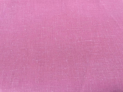 Pink Plain Cotton Linen Fabric