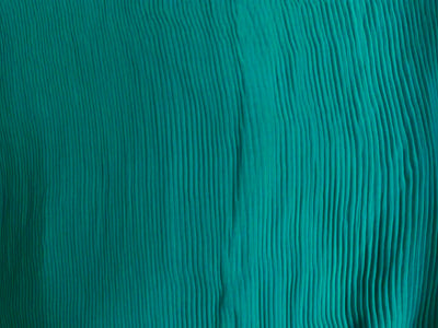 Turquoise Plain Pleated Georgette Fabric