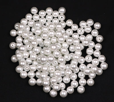 Silver Glass Pearl Beads