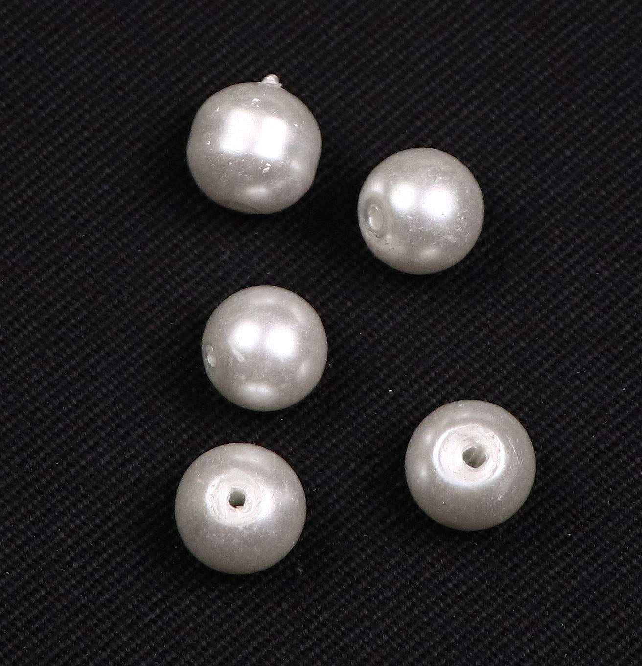 Silver Glass Pearl Beads