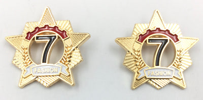 Golden Star Shape Metal Brooch With Pin