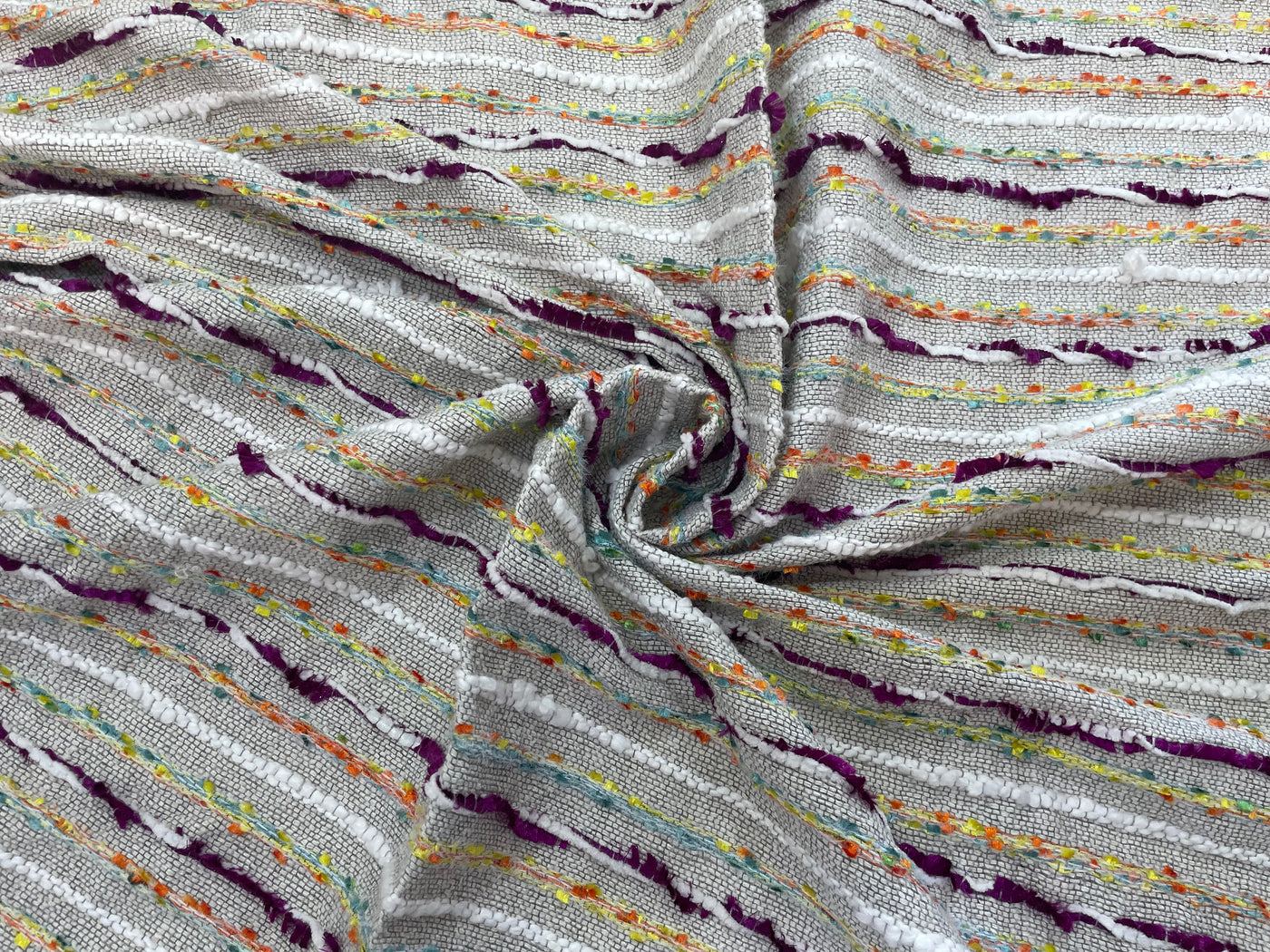 Multicolor Stripes Cotton Jacquard Fabric