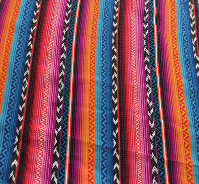 Multicolor Stripes Cotton Jacquard Fabric