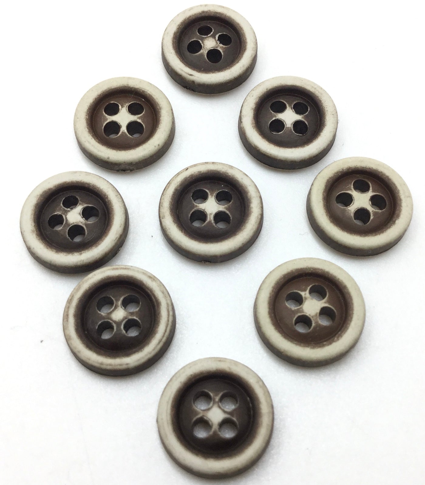 Dark Brown Circular 4 Hole Polyester Buttons