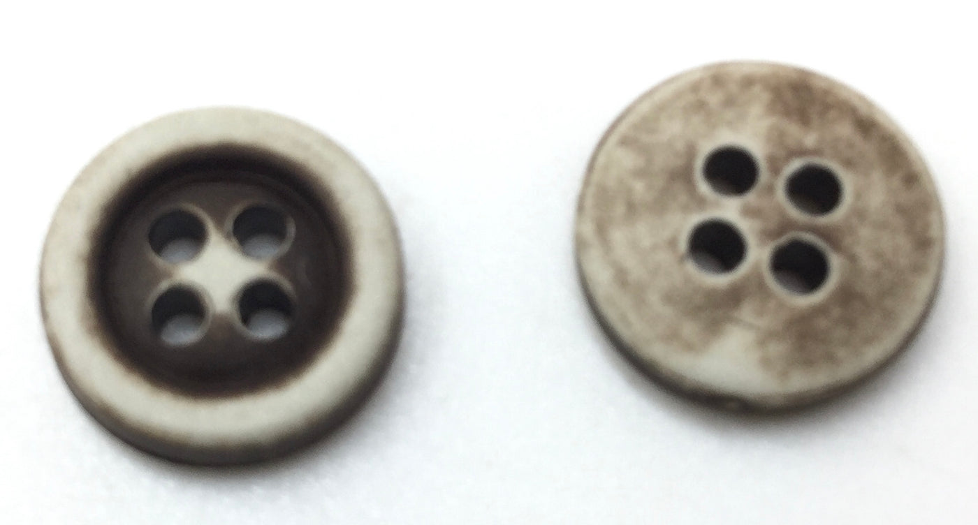 Dark Brown Circular 4 Hole Polyester Buttons