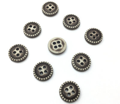 Brown Circular 4 Hole Polyester Buttons