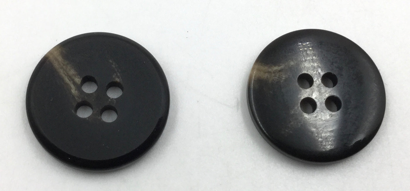 Black & Brown Circular 4 Hole Polyester Buttons