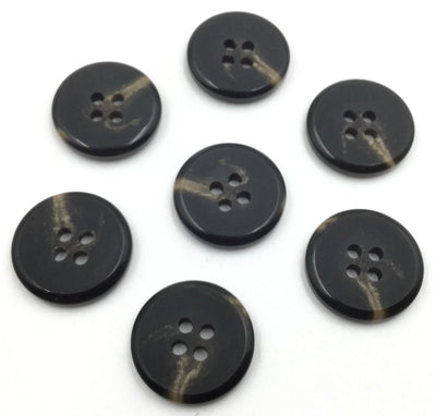 Black & Brown Circular 4 Hole Polyester Buttons