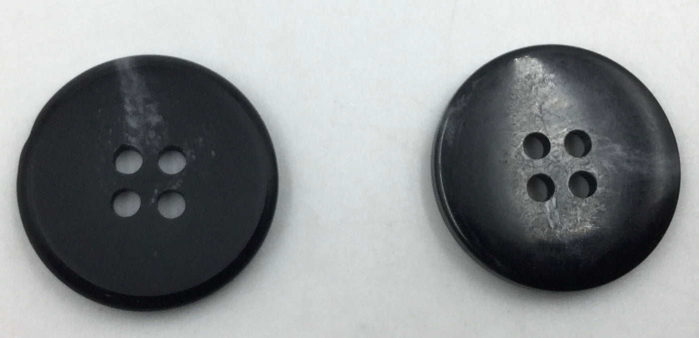 Black Circular 4 Hole Polyester Buttons