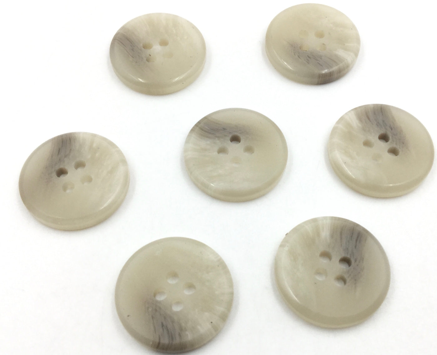 Beige Circular 4 Hole Polyester Buttons