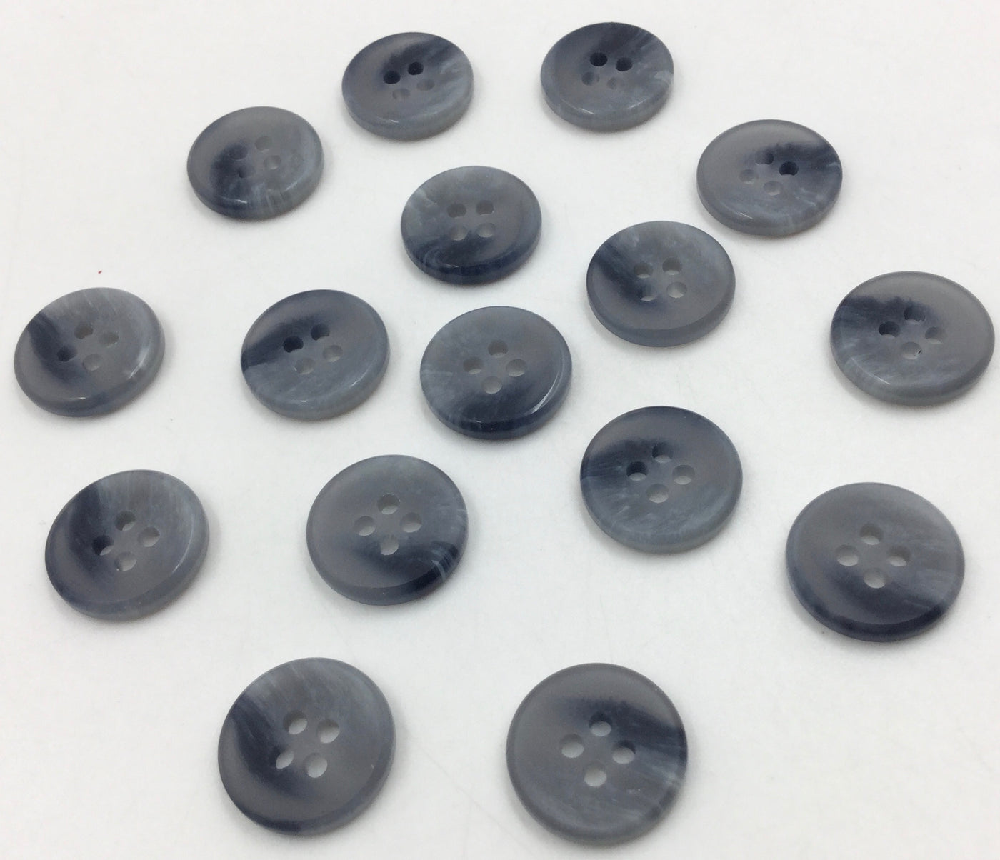 Light Gray Circular 4 Hole Polyester Buttons