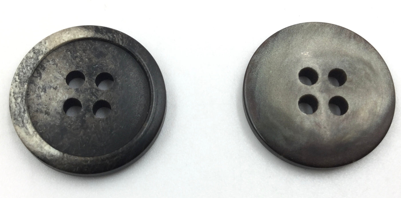 Black Circular 4 Hole Polyester Buttons