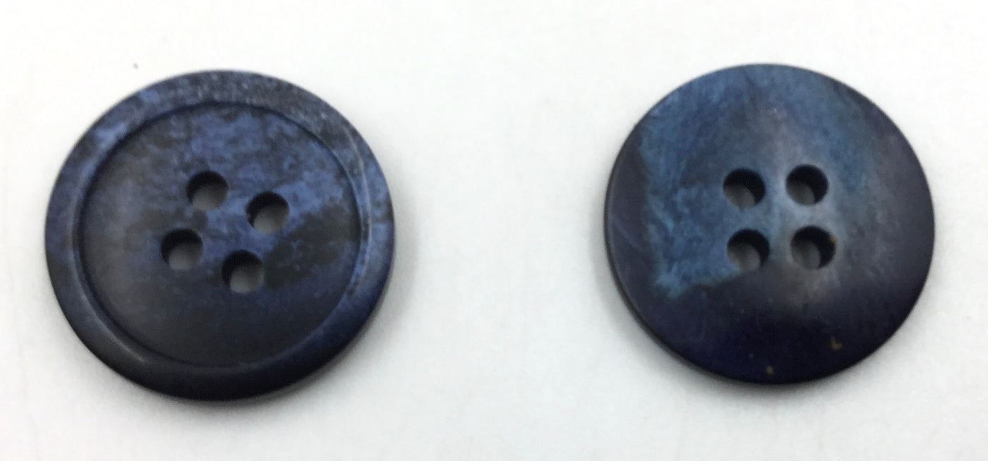 Navy Blue & Black 4 Hole Polyester Buttons