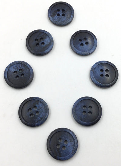 Navy Blue & Black 4 Hole Polyester Buttons