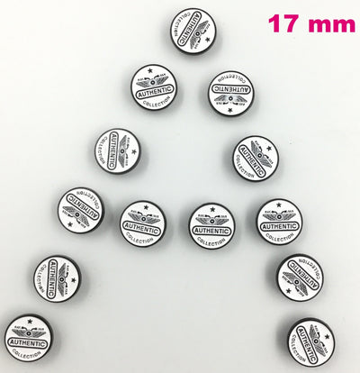 White & Black Designer Metal Buttons