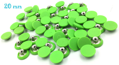 Neon Green Circular Metal Button