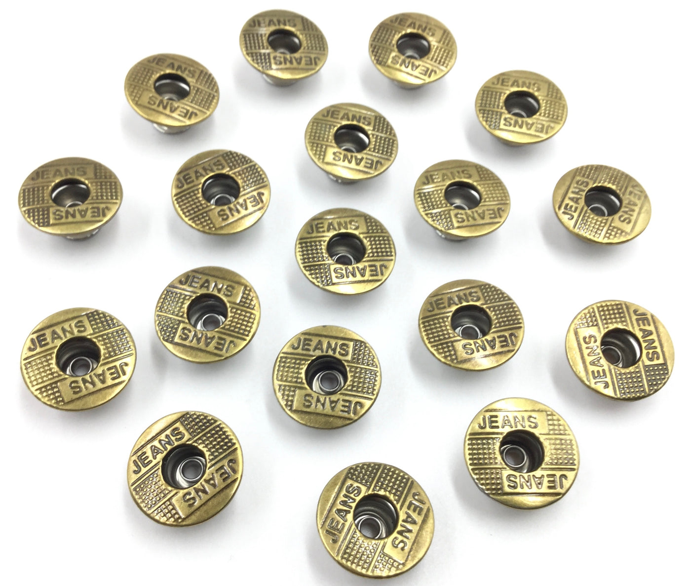 Golden Circular Nickel Rivet Buttons (Wholesale)