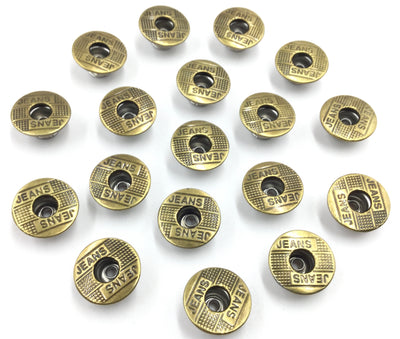 Golden Circular Nickel Jeans Buttons