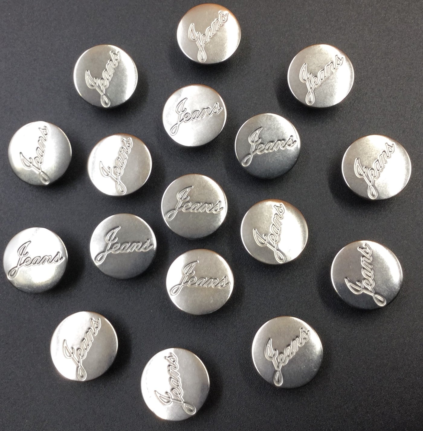 Silver Circular Nickel Jeans Buttons