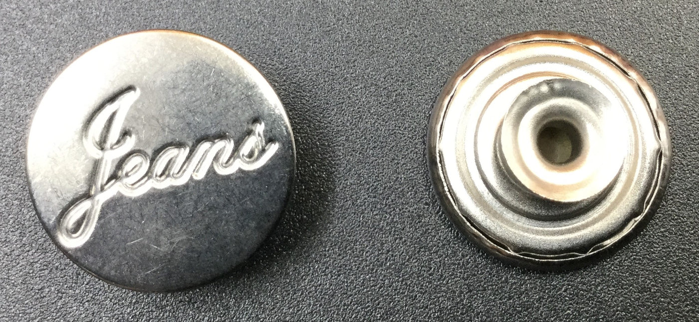 Silver Circular Nickel Jeans Buttons