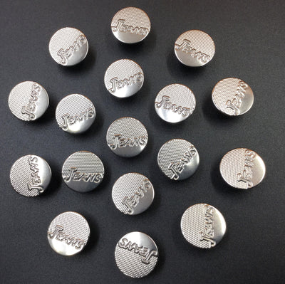 Silver Circular Nickle Jeans Buttons