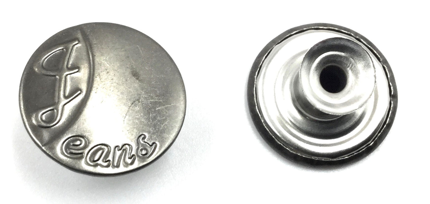 Black Circular Nickle Jeans Buttons