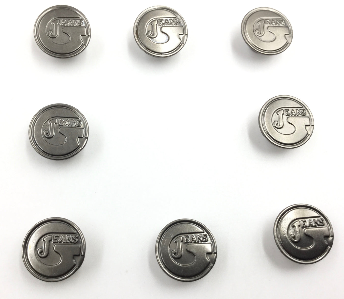 Silver Circular Nickel Jeans Buttons