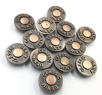 Dark Copper Round Shaped Jeans Buttons