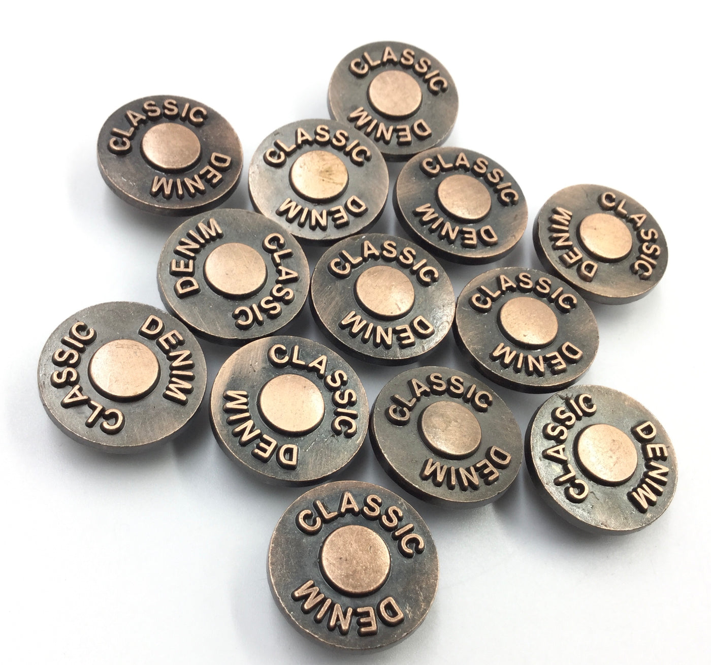 Brown Circular Nickel Rivet Buttons (Wholesale)