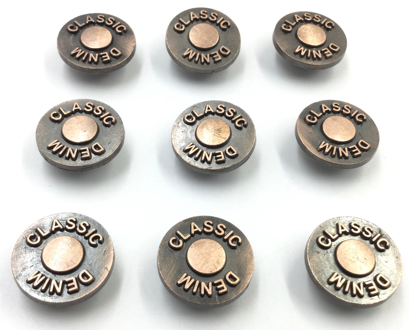 Dark Copper Round Shaped Jeans Buttons