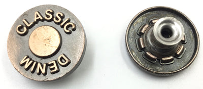 Brown Circular Nickel Rivet Buttons (Wholesale)