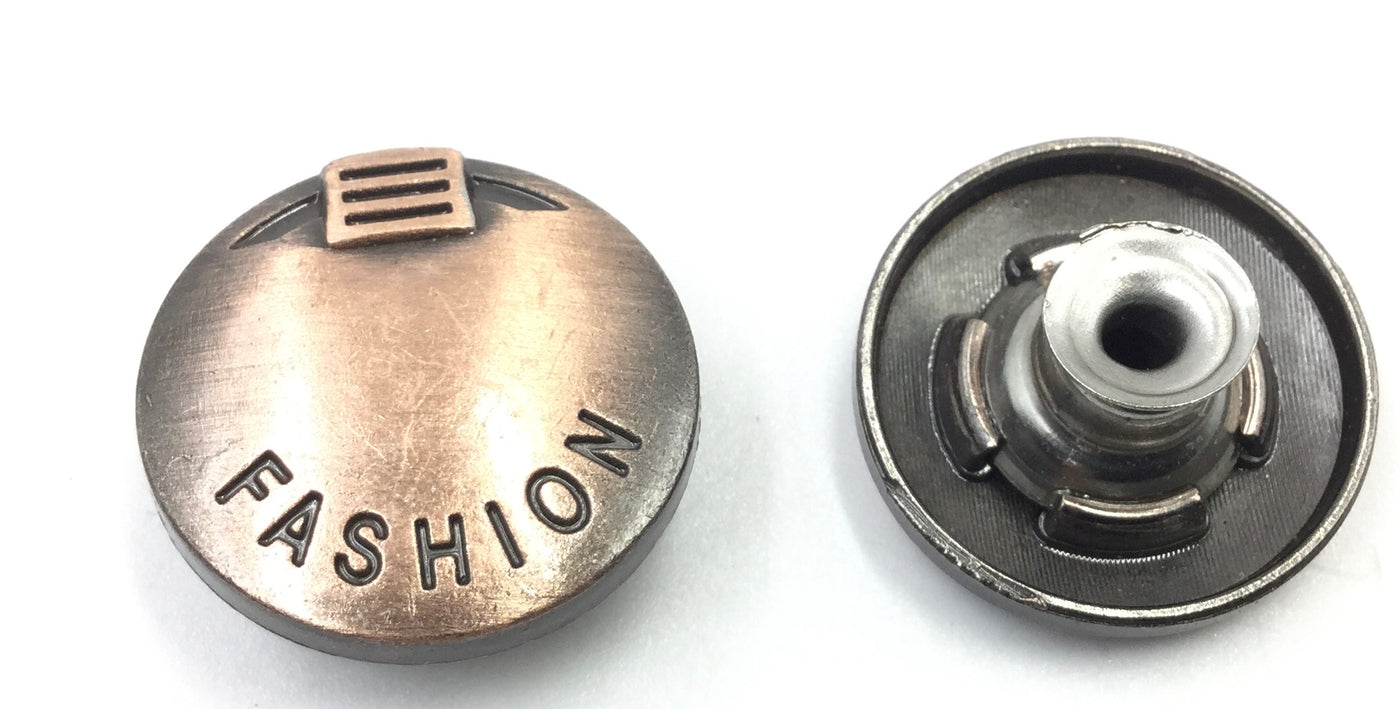 Off White Circular Nickel Rivet Buttons (Wholesale)