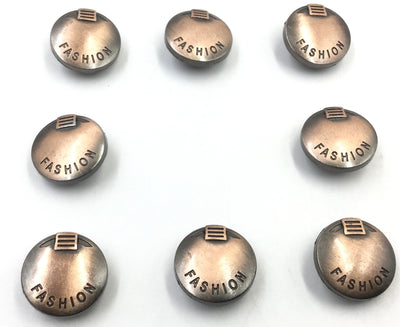 Copper Colored Circular Jeans Buttons